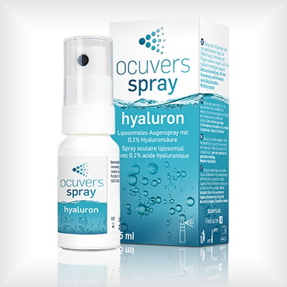 očné kvapky ocuvers spray s kyselinou hyaluronovou